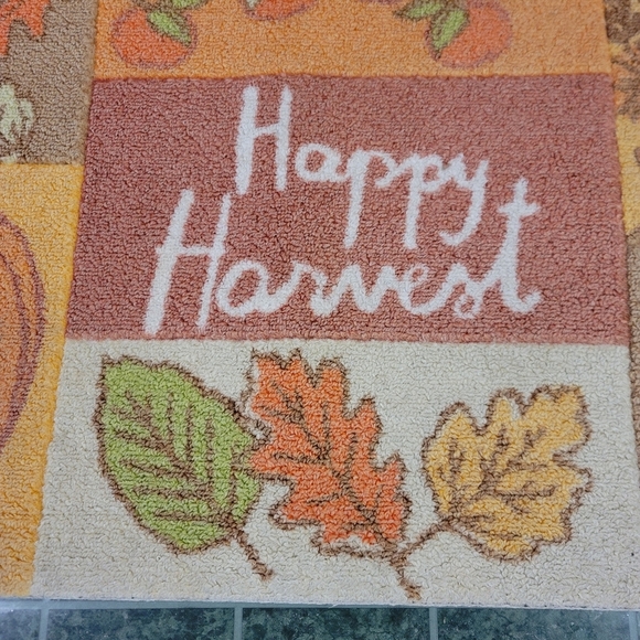 Happy Harvest Autumn Doormat Orange - Picture 2 of 8